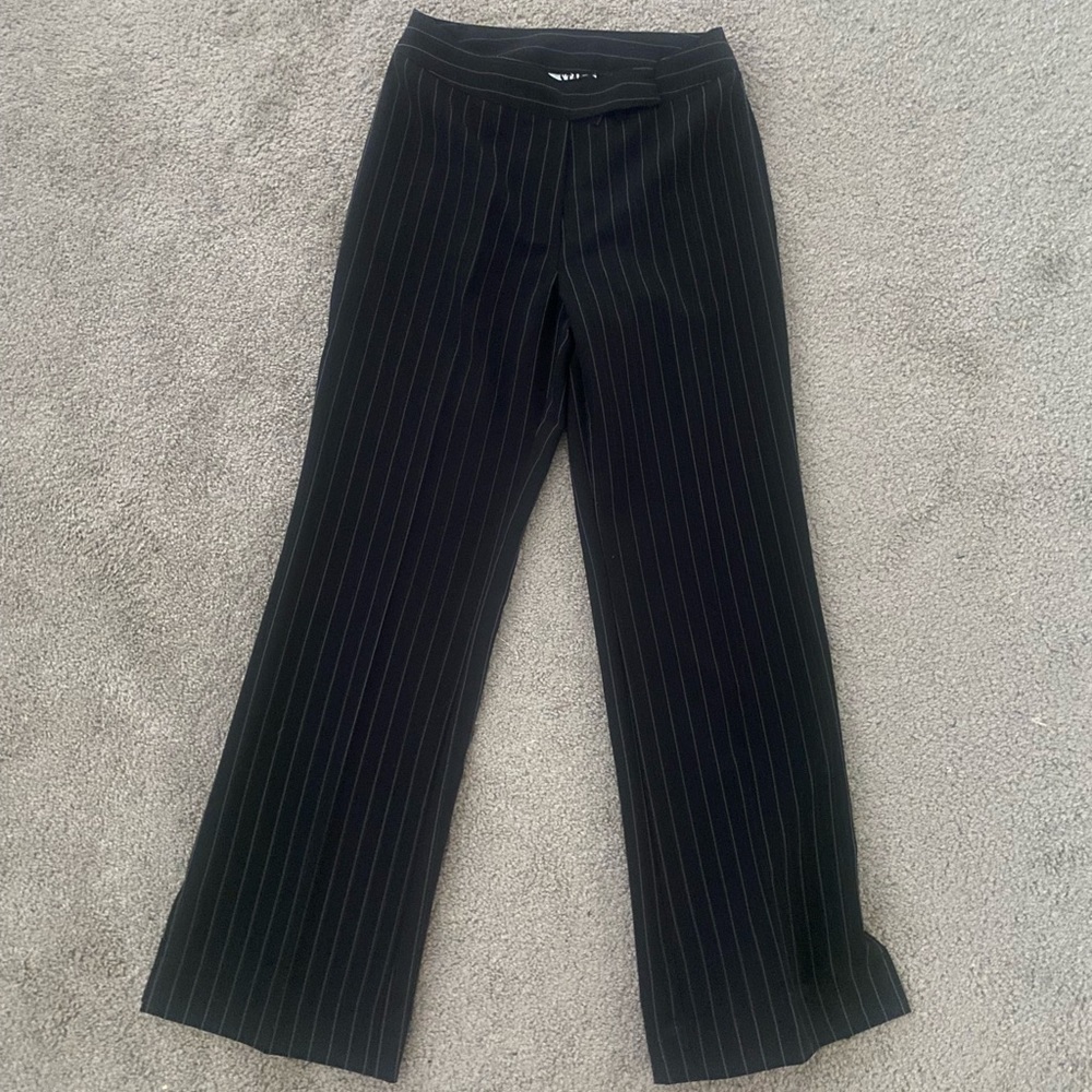Pinstripe low rise pants